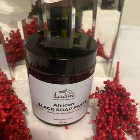 African Black Soap Paste with Camwood and Neem Powder