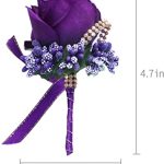 Baby Plum 4 Pcs Burgundy Boutonniere